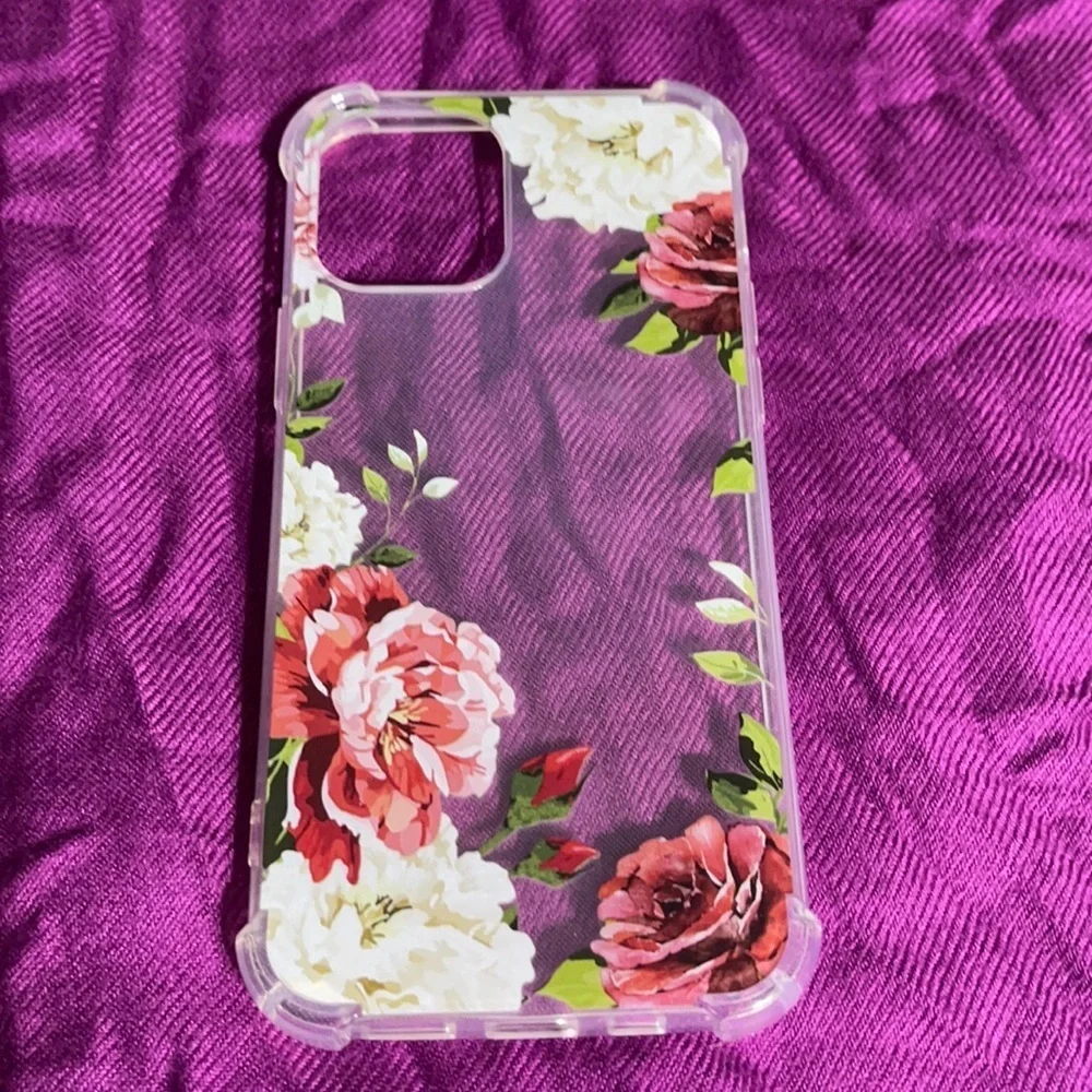 New clear floral soft phone case - 12/12 pro